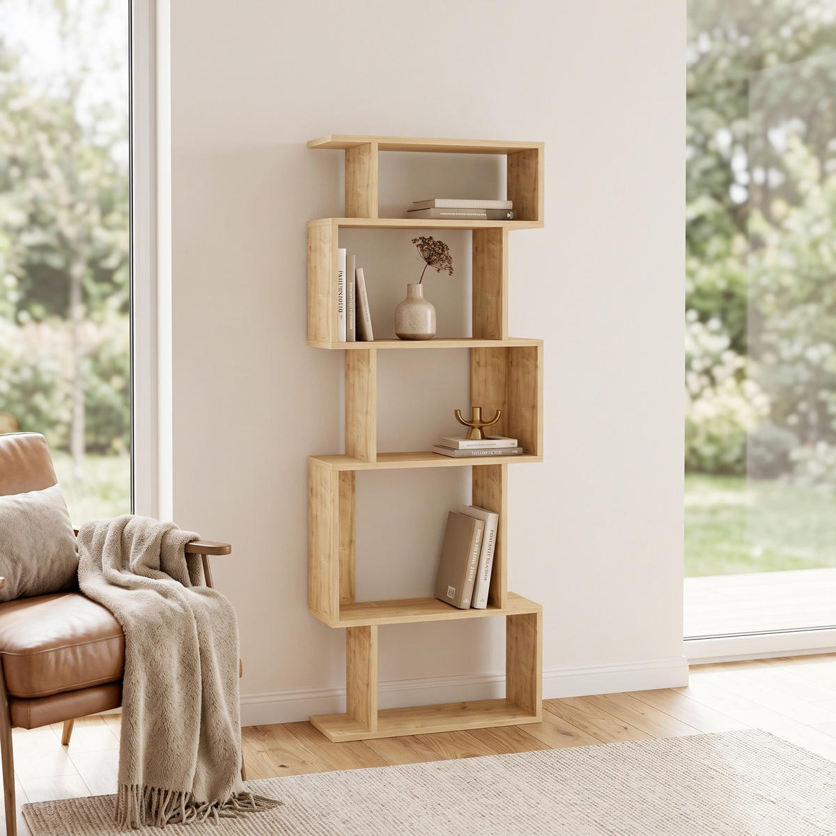 REGAL  60/160/22 cm Eichefarben  - Eichefarben, Design, Holzwerkstoff (60/160/22cm) - Livetastic