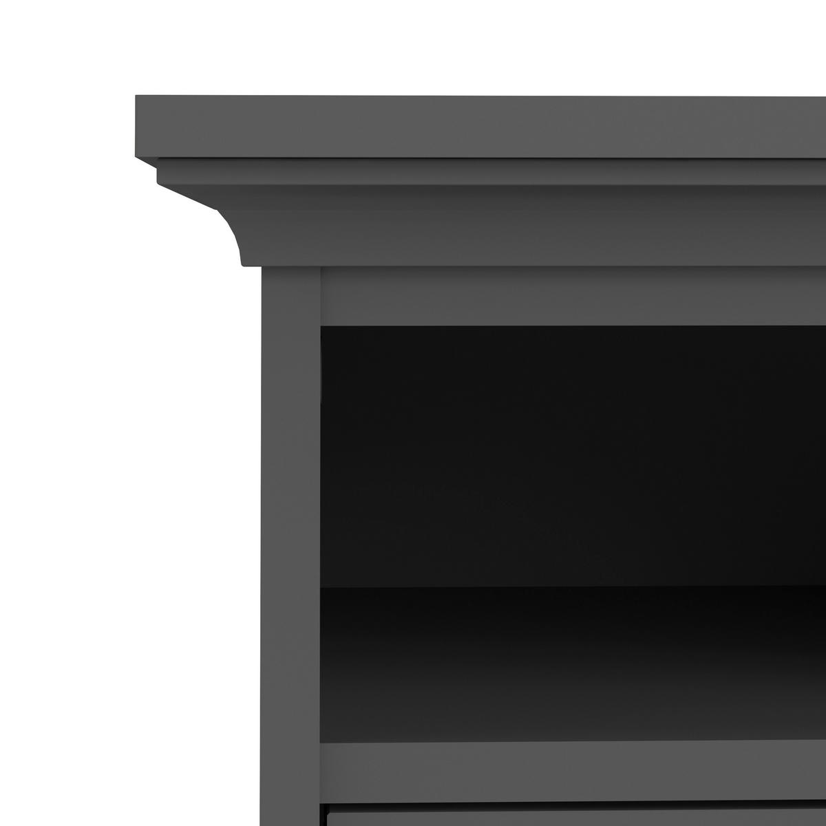 NOČNÝ STOLÍK, sivá, 43,6/58,8/40 cm - sivá/mosadzná, Modern, kov/kompozitné drevo (43,6/58,8/40cm) - MID.YOU