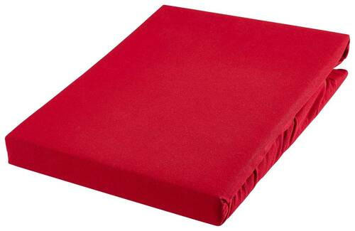 SPANNBETTTUCH Jersey  - Rot, Basics, Textil (120-130/200-220cm) - Novel