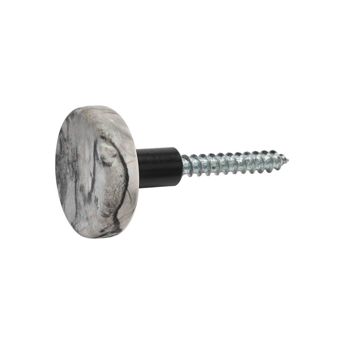 WANDHAKEN  in Weiß  - Weiß, Basics, Stein (3,5/3cm) - Aquanova