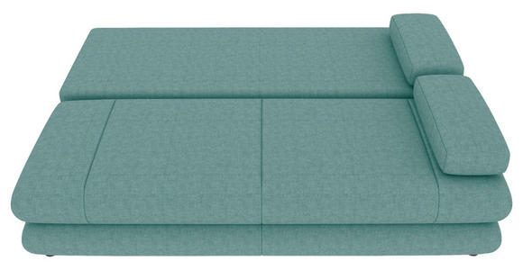 SCHLAFSOFA  in Mikrofaser Mintgrün  - Schwarz/Mintgrün, KONVENTIONELL, Kunststoff/Textil (212/93/90cm) - Carryhome