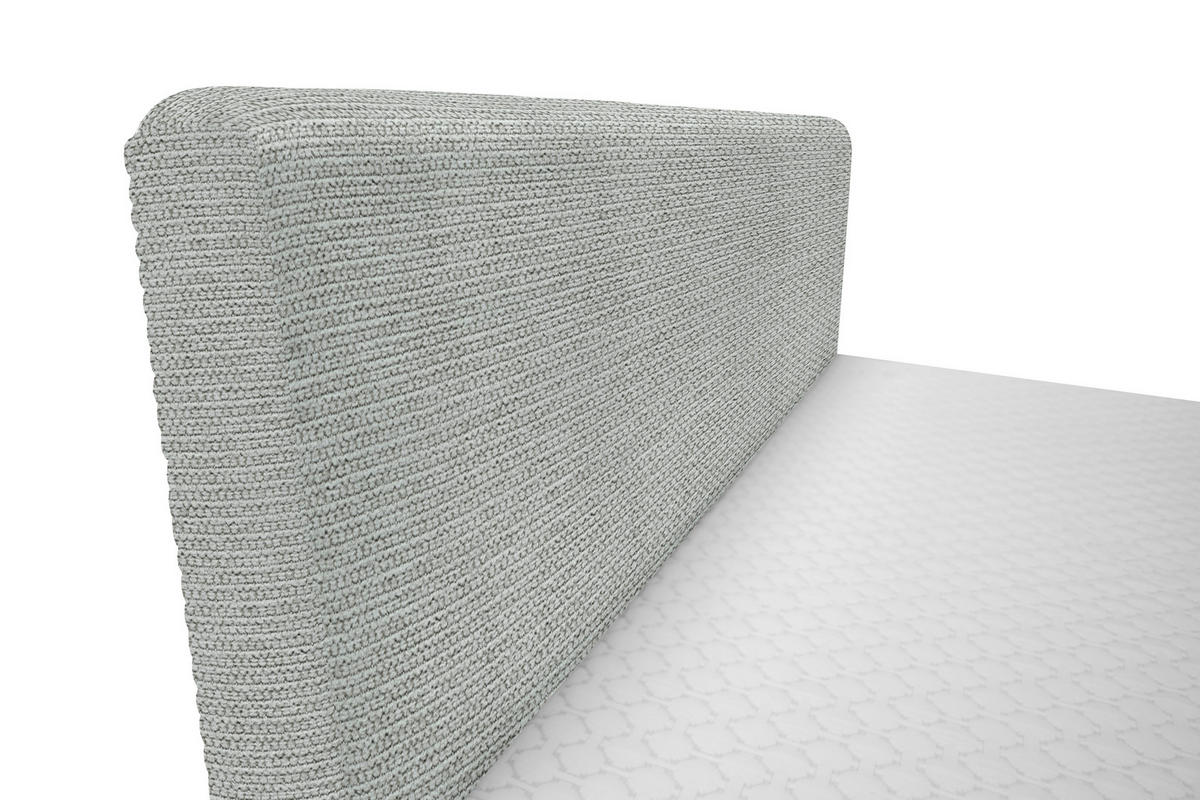 BOXBETT 140/200 cm  in Silberfarben  - Silberfarben/Schwarz, Design, Holz/Holzwerkstoff (140/200cm) - Xora