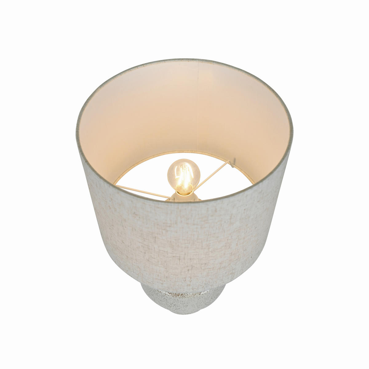 TISCHLEUCHTE 25/47 cm   - Beige, Trend, Textil/Stein (25/47cm) - Nordlux