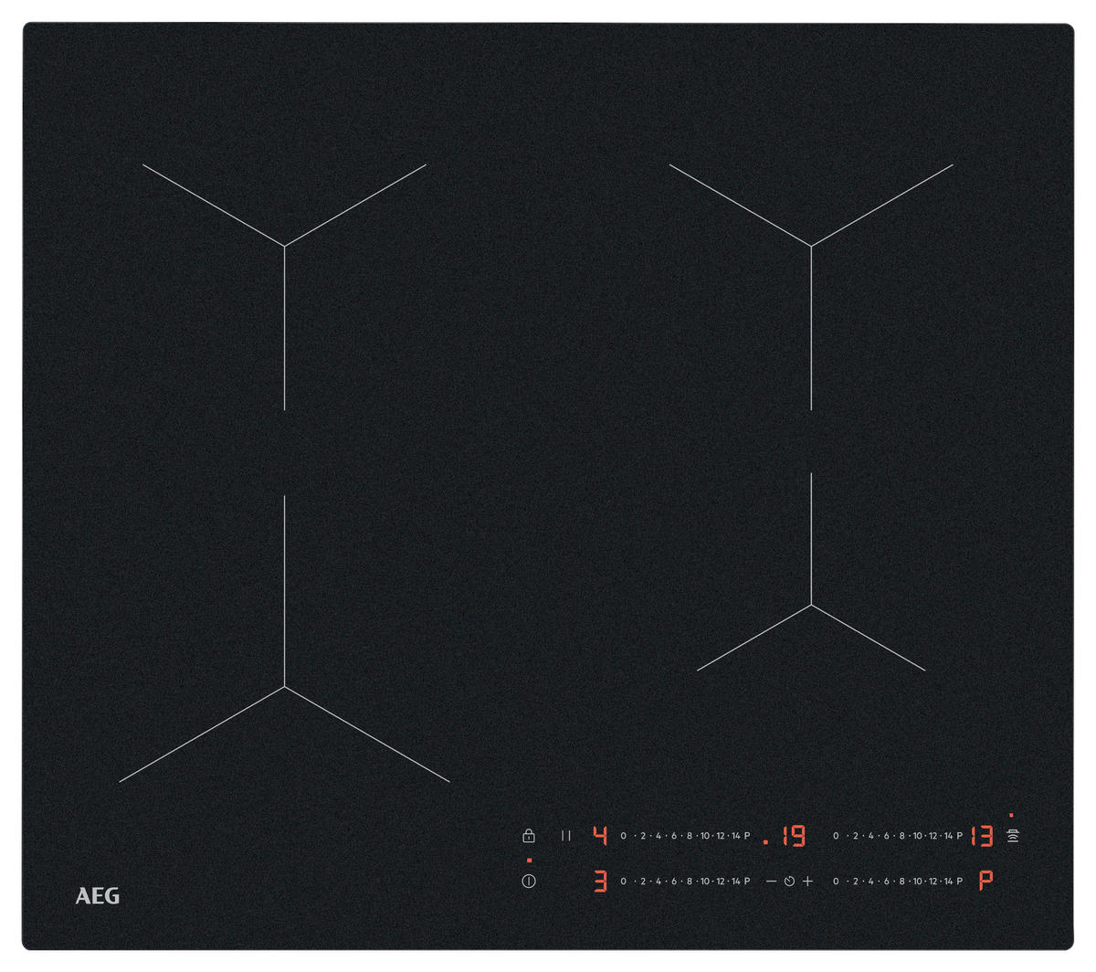 BACKOFENSET XXXL60  - Schwarz, Basics, Glas/Metall (56,0/59,3/55,0cm) - AEG