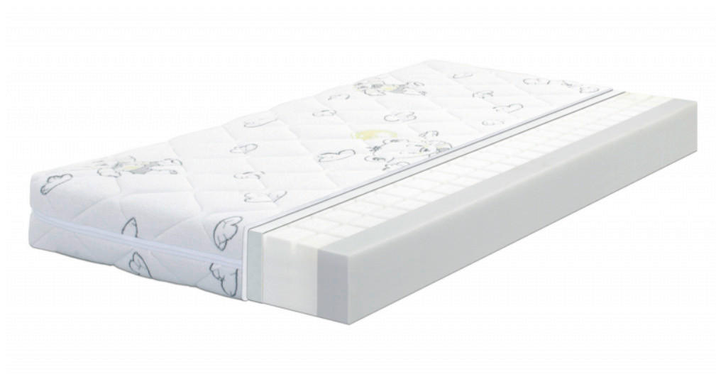 OTROŠKA VZMETNICA jedro iz poliuretanske pene  - bela, Basics, tekstil (70/140/11cm)