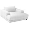 XXL-SESSEL in Chenille Weiss  - Weiss/Schwarz, Design, Kunststoff/Textil (150/86/170cm) - Lomoco