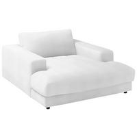 XXL-SESSEL in Chenille Weiss  - Weiss/Schwarz, Design, Kunststoff/Textil (150/86/170cm) - Lomoco