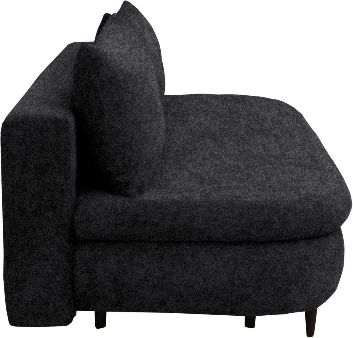 SCHLAFSOFA in Velours Dunkelgrau  - Dunkelgrau/Schwarz, Design, Holz/Textil (213/89/105cm) - Novel