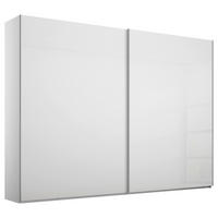 SCHWEBETÜRENSCHRANK in Weiss  - Weiss/Alufarben, Design, Holzwerkstoff/Metall (271/235/68cm) - Xora
