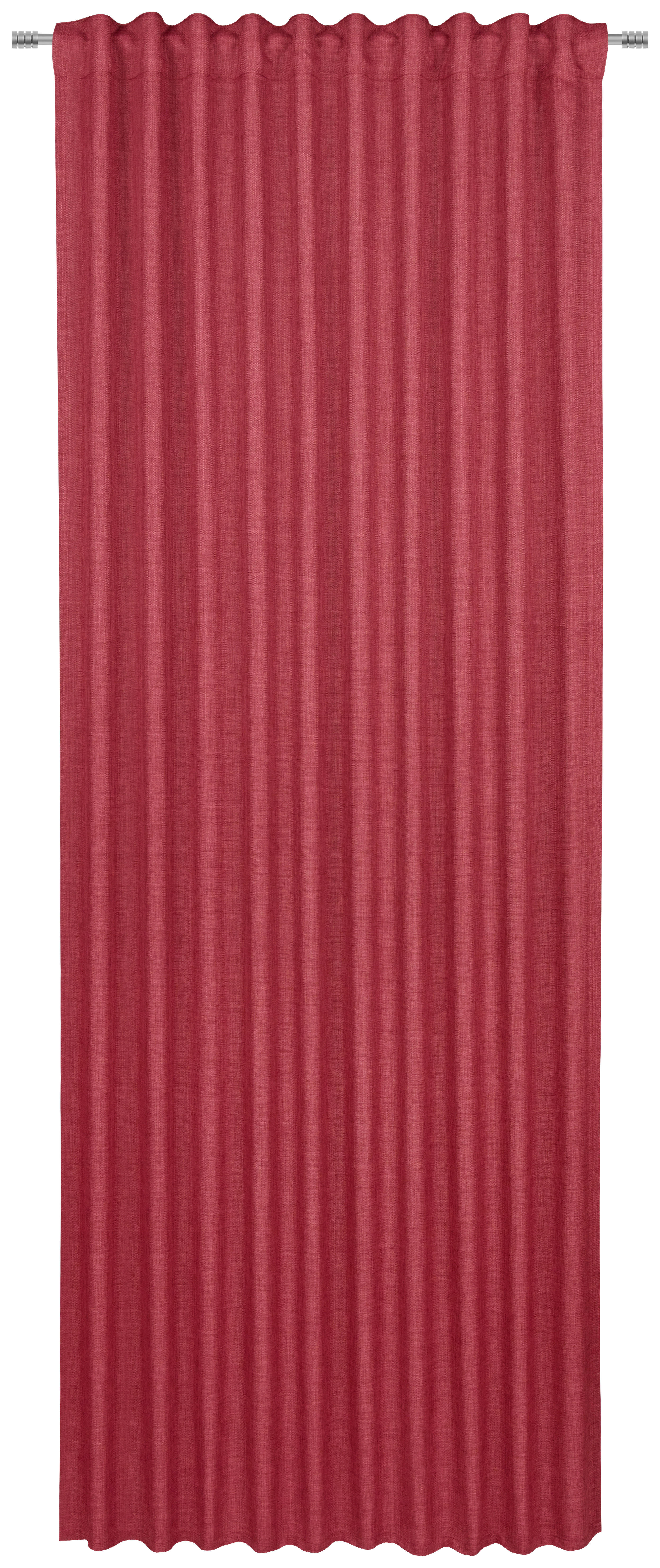 KÉSZFÜGGÖNY Részben fényzáró  - Piros, Basics, Textil (140/245cm) - Boxxx