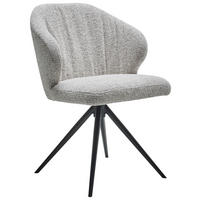 STUHL  in Bouclé Textil  - Beige/Creme, Design, Textil/Metall (61/84/61cm) - Dieter Knoll