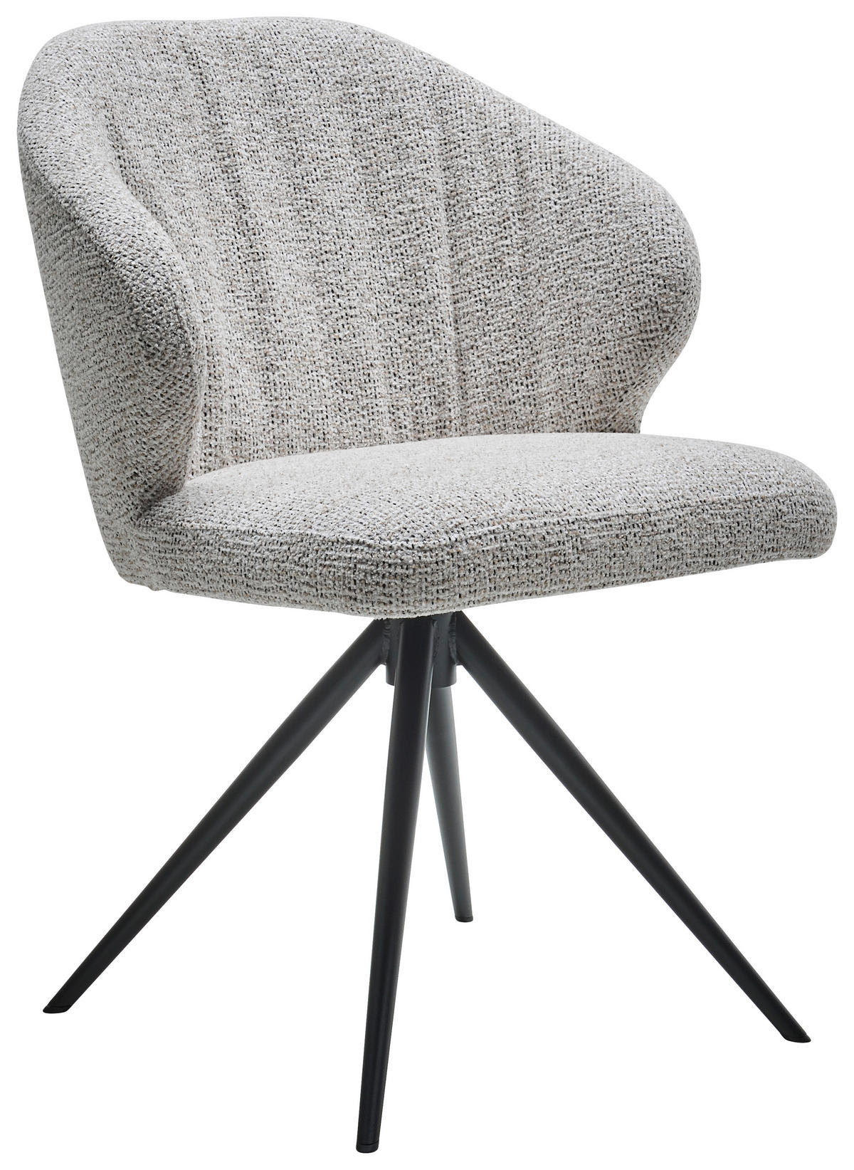 STUHL  in Bouclé Textil  - Beige/Creme, Design, Textil/Metall (61/84/61cm) - Dieter Knoll