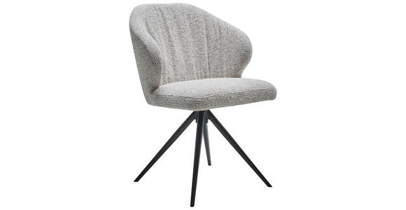 STUHL Bouclé Creme, Beige  - Beige/Creme, Design, Textil/Metall (61/84/61cm) - Dieter Knoll