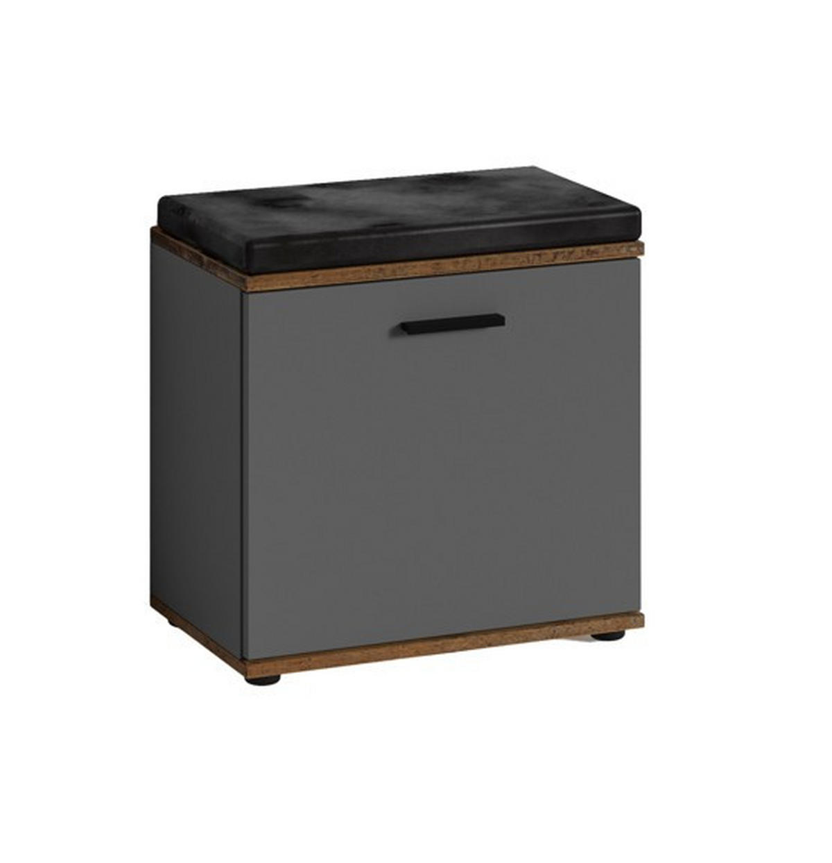 GARDEROBE 5-teilig  in 49/196/30 cm  - Alteiche/Anthrazit, Design, Glas/Holzwerkstoff (49/196/30cm) - MID.YOU