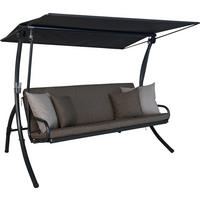 HOLLYWOODSCHAUKEL 210/160/145 cm  - Taupe/Dunkelgrau, Basics, Textil/Metall (210/160/145cm) - Boxxx