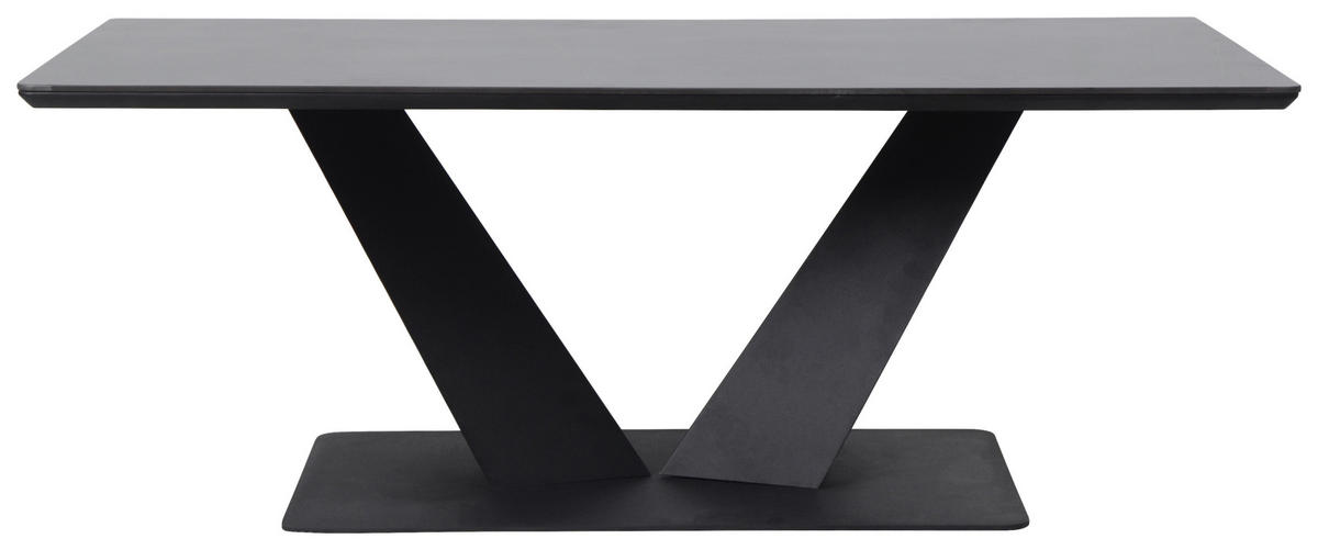 COUCHTISCH 110/60/42 cm rechteckig Schwarz  - Schwarz, Design, Keramik/Metall (110/60/42cm) - Stylife