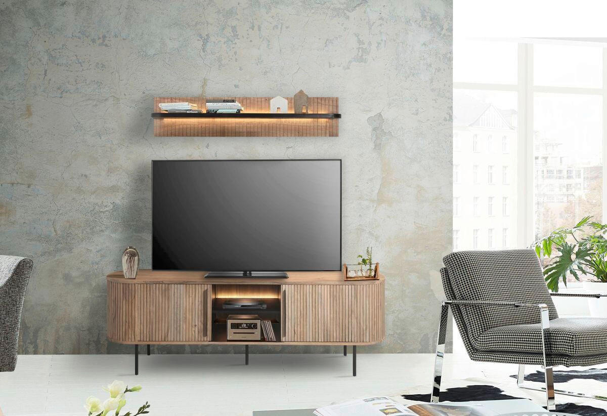 LOWBOARD  in  - Grau, KONVENTIONELL, Holz/Metall (175cm) - Livetastic