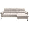 ECKSOFA in Flachgewebe Creme  - Creme/Schwarz, Konventionell, Textil/Metall (260/181cm) - Beldomo Speed