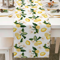 ASZTALI FUTÓ   - sárga/zöld, Basics, textil (40/140/1cm)