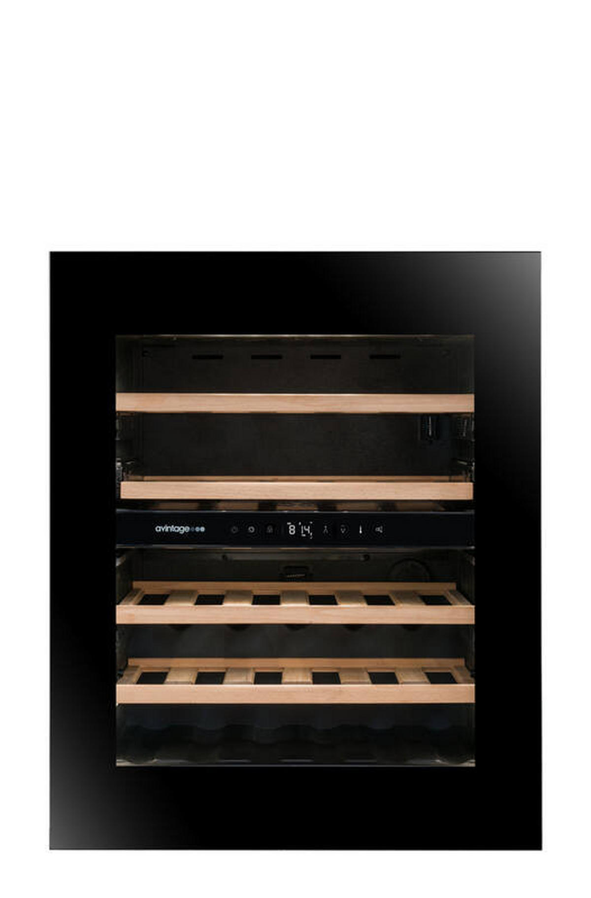 WEINKÜHLSCHRANK AVI72PLATINUM  - Schwarz, Basics, Glas/Holz (59,0/71,5/56,5cm)