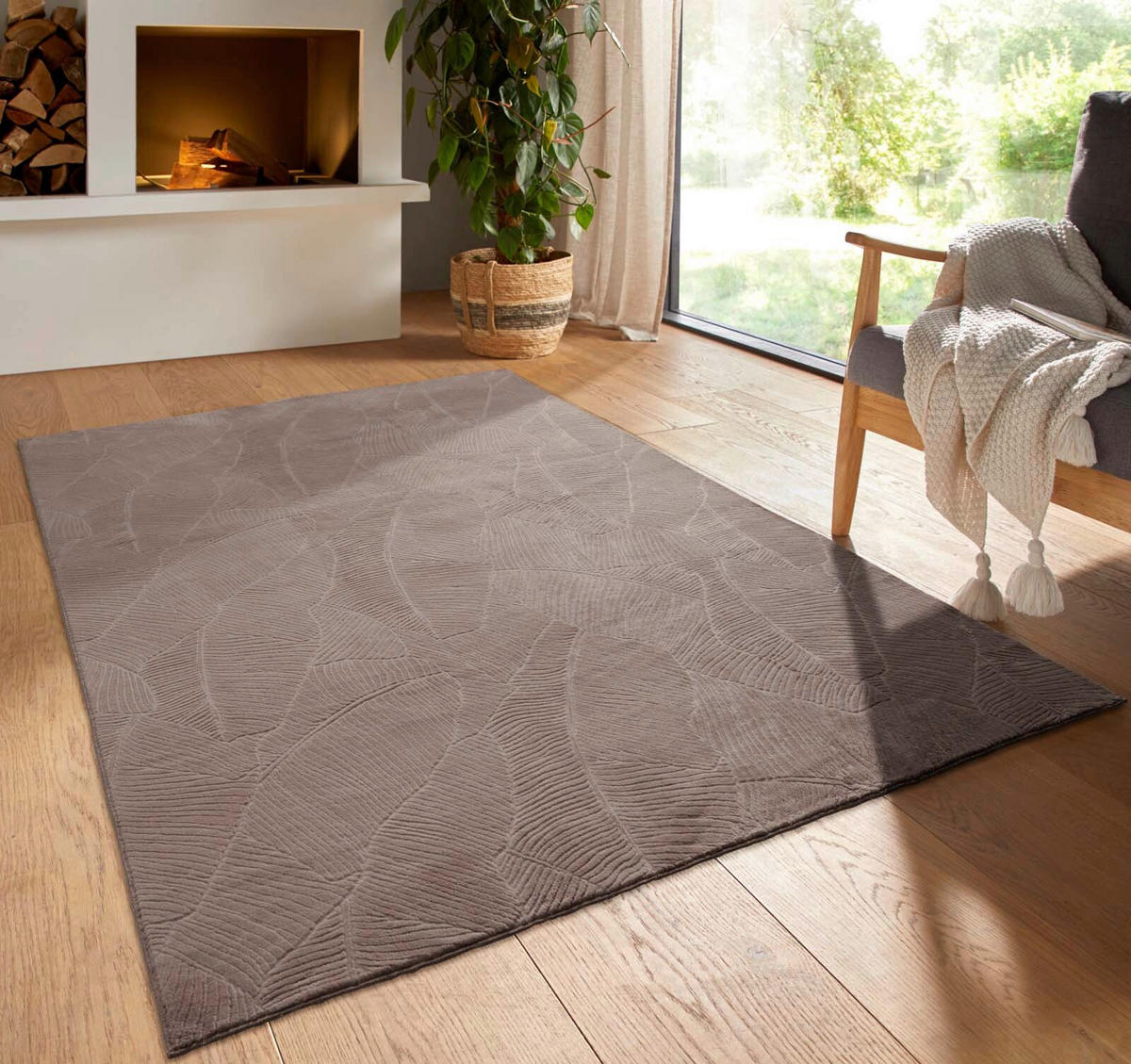 HOCHFLORTEPPICH 120/170 cm Stilo Taupe  - Taupe, Design, Textil (120/170cm) - Novel
