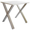 ESSTISCH in Holzwerkstoff 80/76/80 cm   - Weiss/Silberfarben, Basics, Holzwerkstoff (80/76/80cm) - MID.YOU
