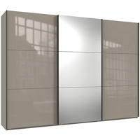 SCHWEBETÜRENSCHRANK in Sahara  - Schwarz/Sahara, Konventionell, Glas/Holzwerkstoff (300/216/65cm) - Stylife