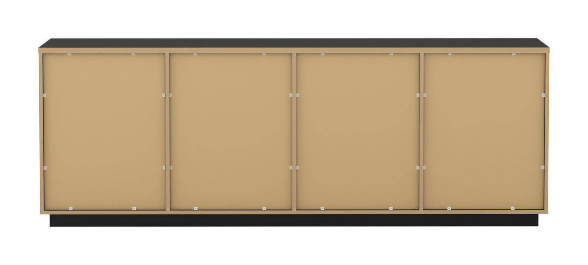 SIDEBOARD Bilbao 200/72/34,5 cm  - Schwarz, Design, Holzwerkstoff (200/72/34,5cm) - MID.YOU
