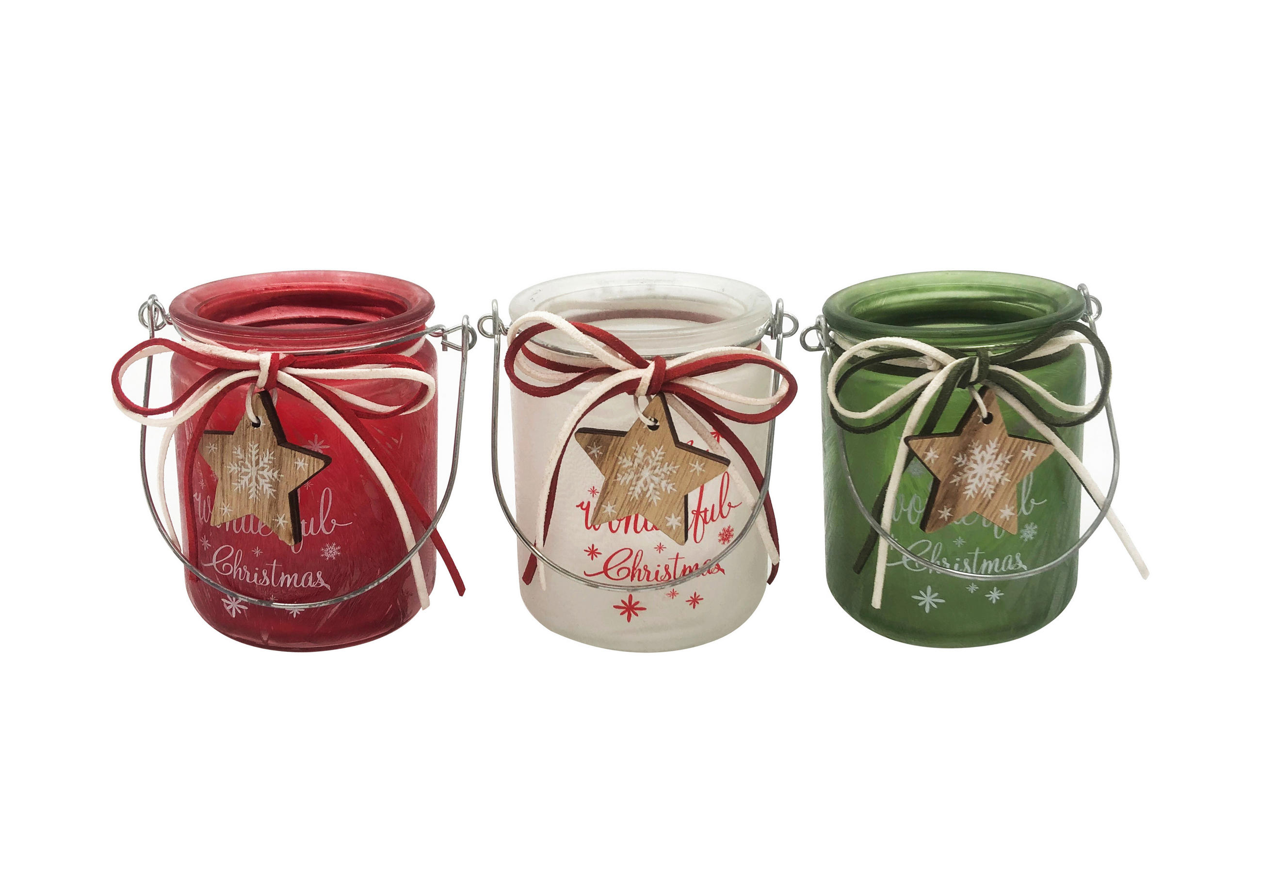 ÜVEG TEAMÉCSESTARTÓ - piros/fehér, Lifestyle, faalapú anyag/Üveg (8/10cm) - X-Mas