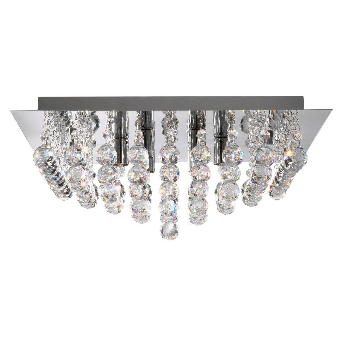 TAKLAMPA Hanna 34/34/17 cm  - klar/silver, Basics, metall/glas (34/34/17cm)