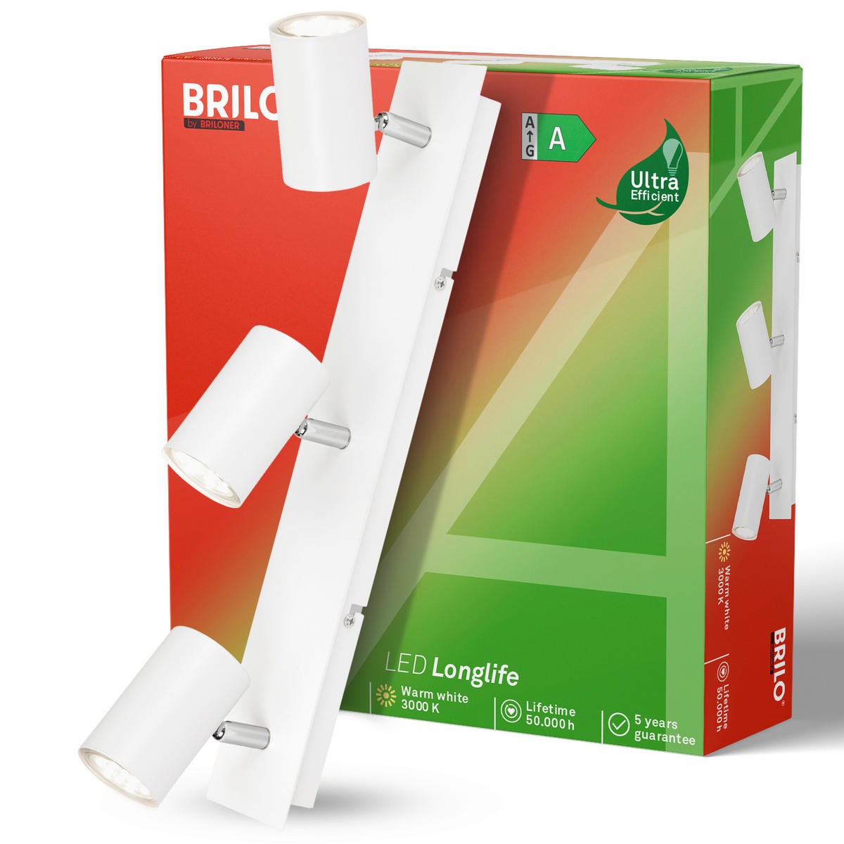 LED-STRAHLER Isil A 45/8/12,3 cm   - Weiß, Basics, Metall (45/8/12,3cm)