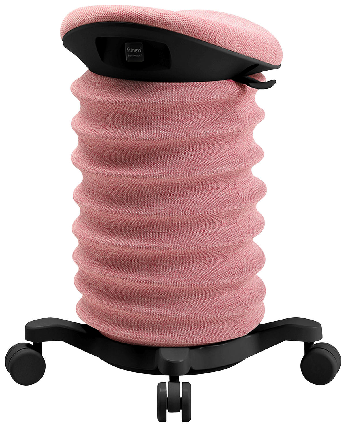 BÜROHOCKER   Rosa, Schwarz  - Schwarz/Rosa, Design, Kunststoff/Textil (37,5/58-70/36cm) - Topstar