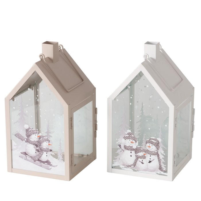 LATERNE - Hellgrau/Grau, LIFESTYLE, Glas/Metall (14/14/27cm)