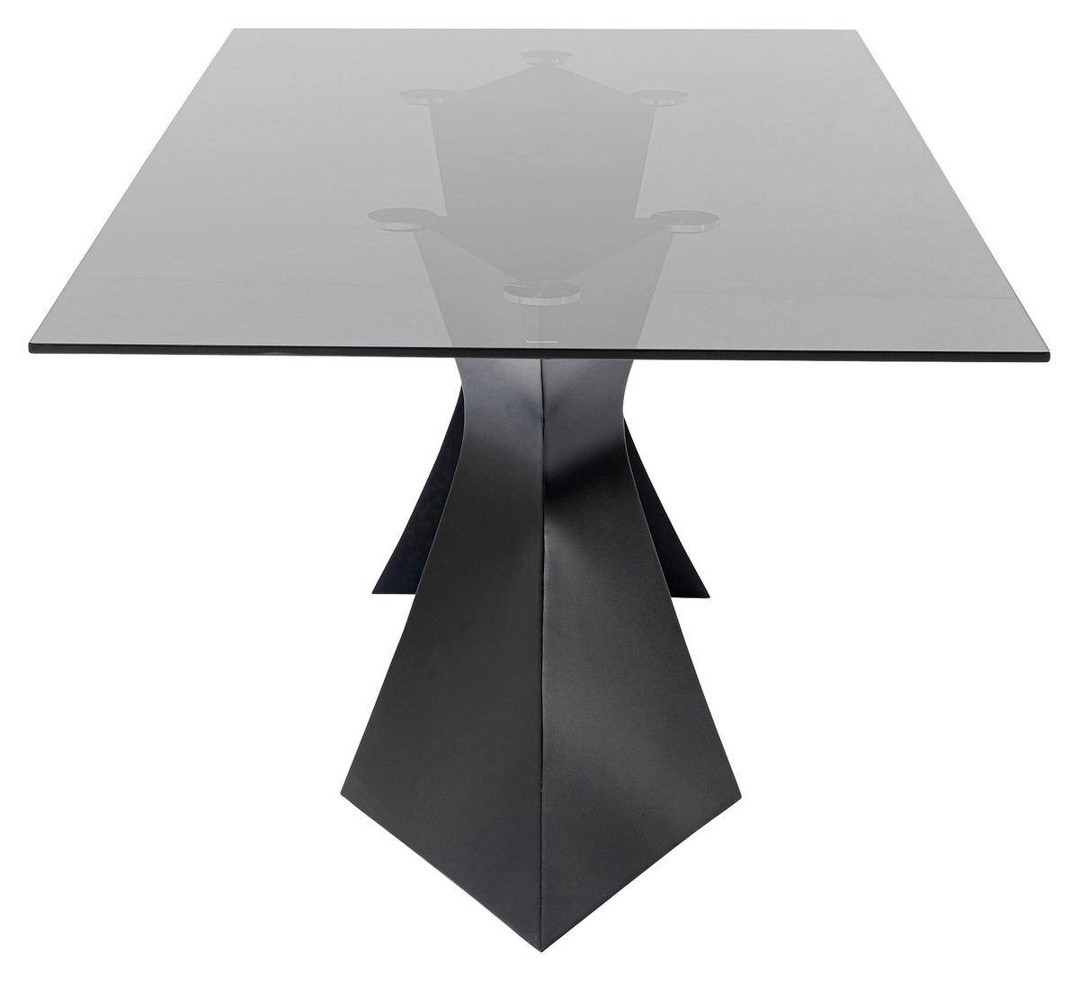 ESSTISCH in Metall, Glas 200/100/75 cm  - Schwarz, Basics, Glas/Metall (200/100/75cm) - Kare-Design