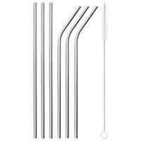 TRINKHALMSET - Edelstahlfarben, Basics, Metall (21,5cm) - Sambonet