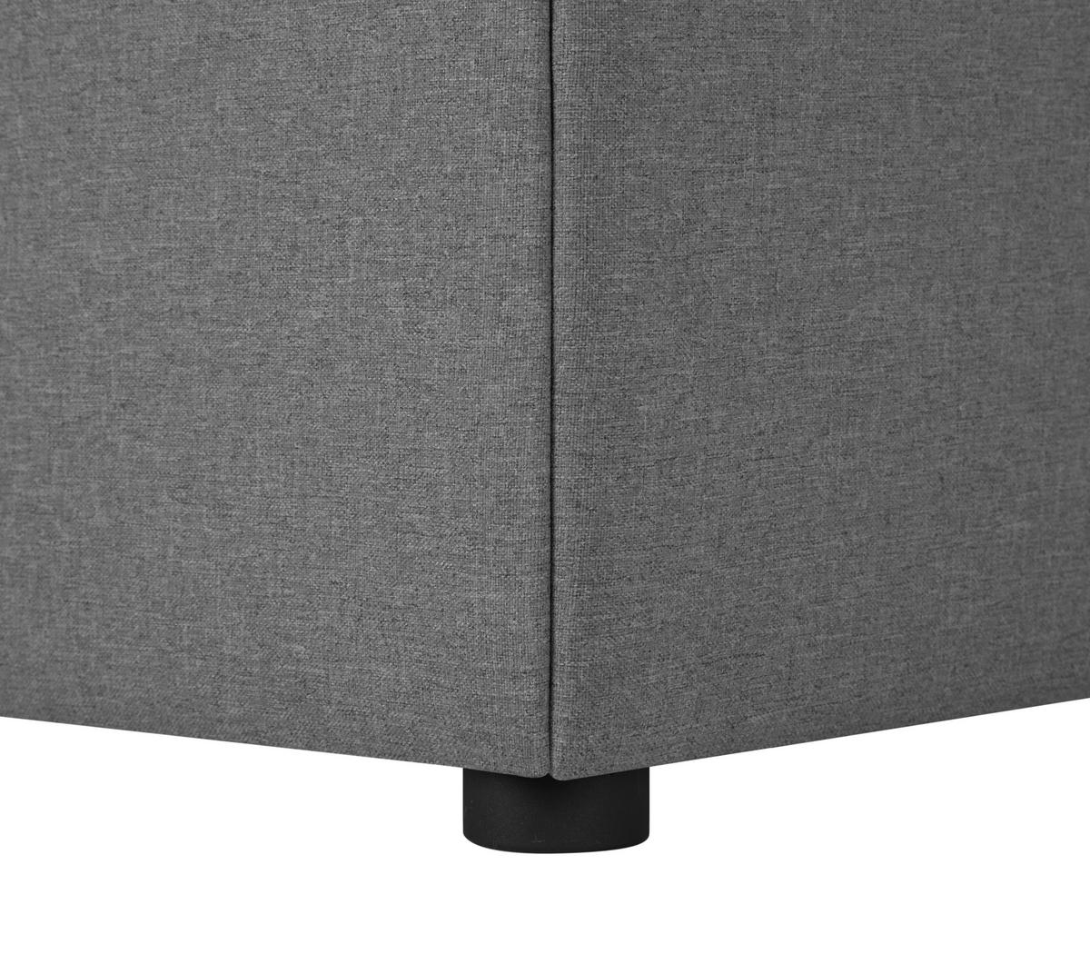 BOXSPRINGBETT 140/200 cm,  in Anthrazit  - Anthrazit/Schwarz, Design, Kunststoff/Textil (140/200cm) - Welnova