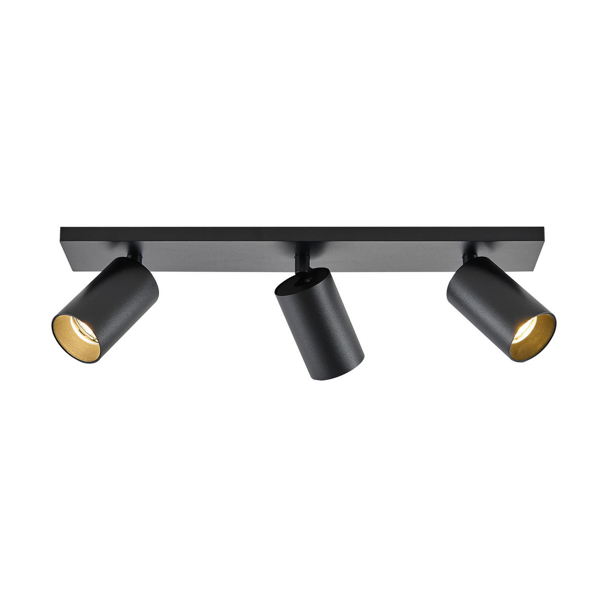 DECKENSTRAHLER - Schwarz, Design, Metall (48/9/12,5cm)