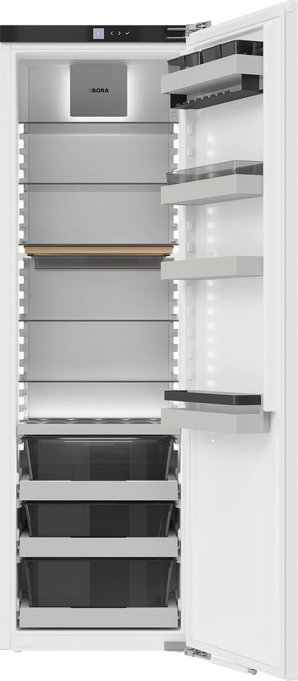 KÜHLSCHRANK 55,9/177/54,6 cm C178KS2  - Weiß, Basics, Glas/Kunststoff (55,9/177/54,6cm) - Bora