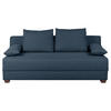 SCHLAFSOFA in Webstoff Dunkelblau  - Dunkelbraun/Dunkelblau, Design, Holz/Textil (202/85/110cm) - MID.YOU