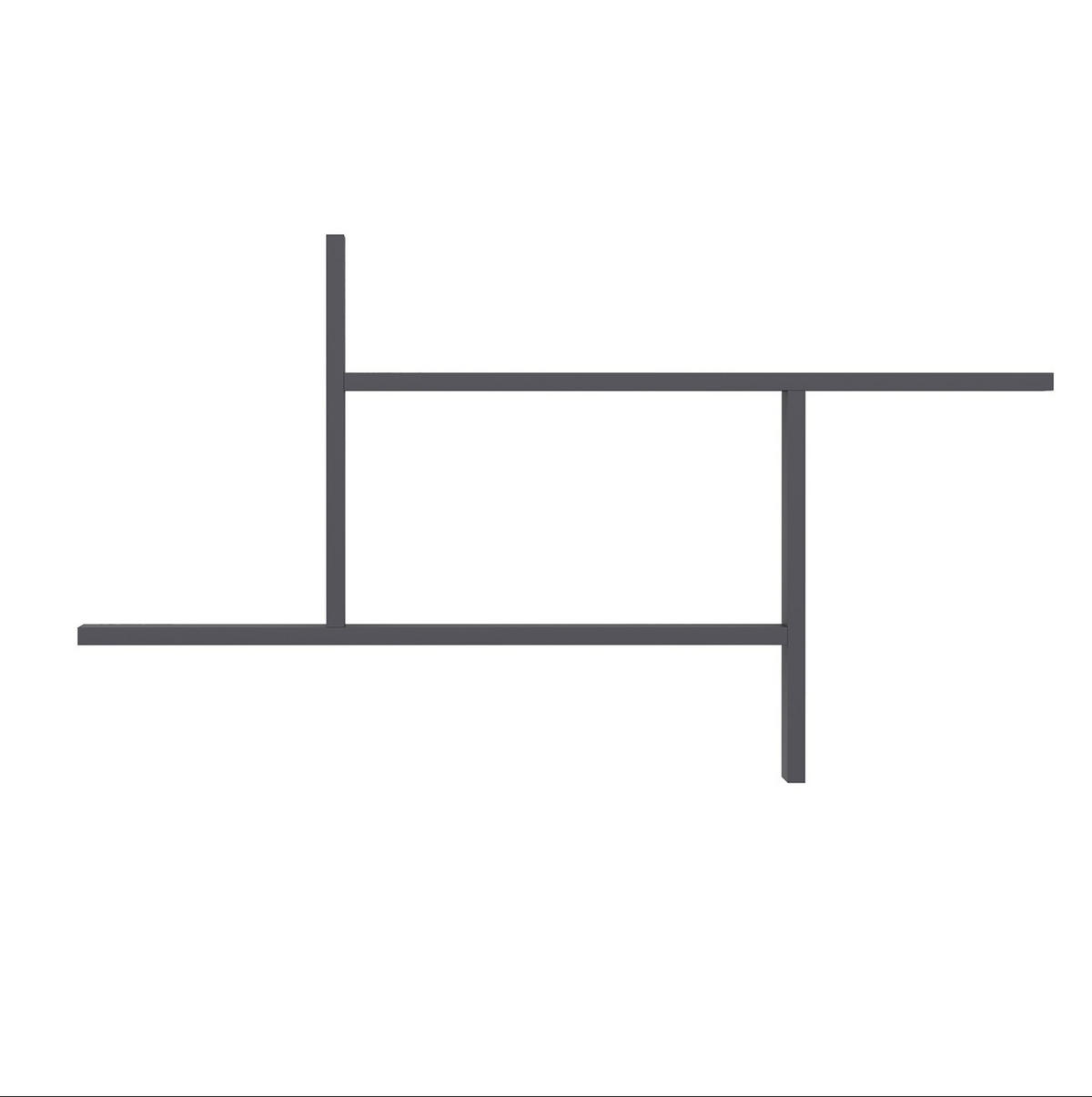 WANDREGAL 99/55,6/14,6 cm  - Anthrazit, Design, Holzwerkstoff (99/55,6/14,6cm) - MID.YOU