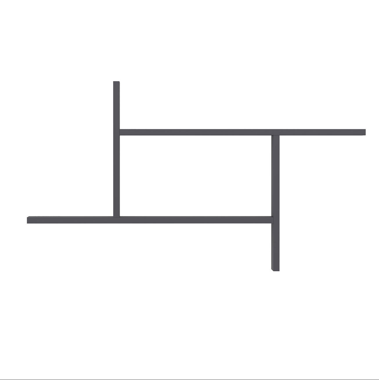 MID.YOU NÁSTENNÝ REGÁL, antracitová