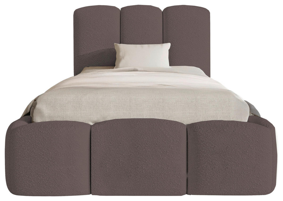 POLSTERBETT Lattenrost, Bettkasten Dunkelgrau 90/200 cm  - Dunkelgrau, MODERN, Holz/Textil (90/200cm) - Livetastic