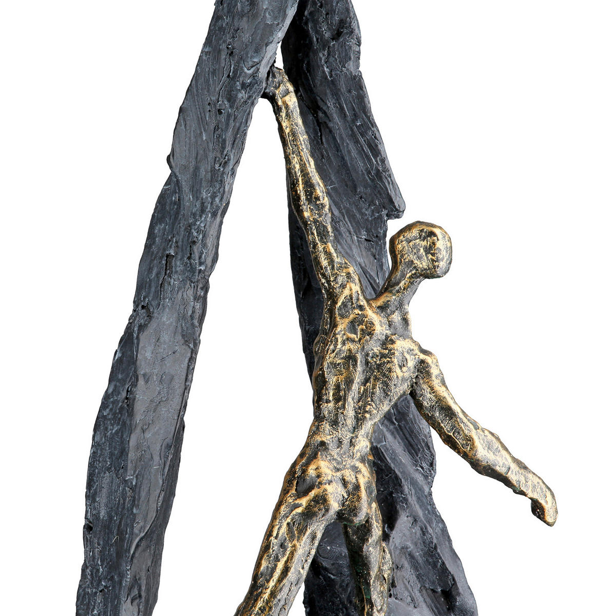 SKULPTUR - Bronzefarben/Grau, Basics, Kunststoff (26/36,5/10cm)