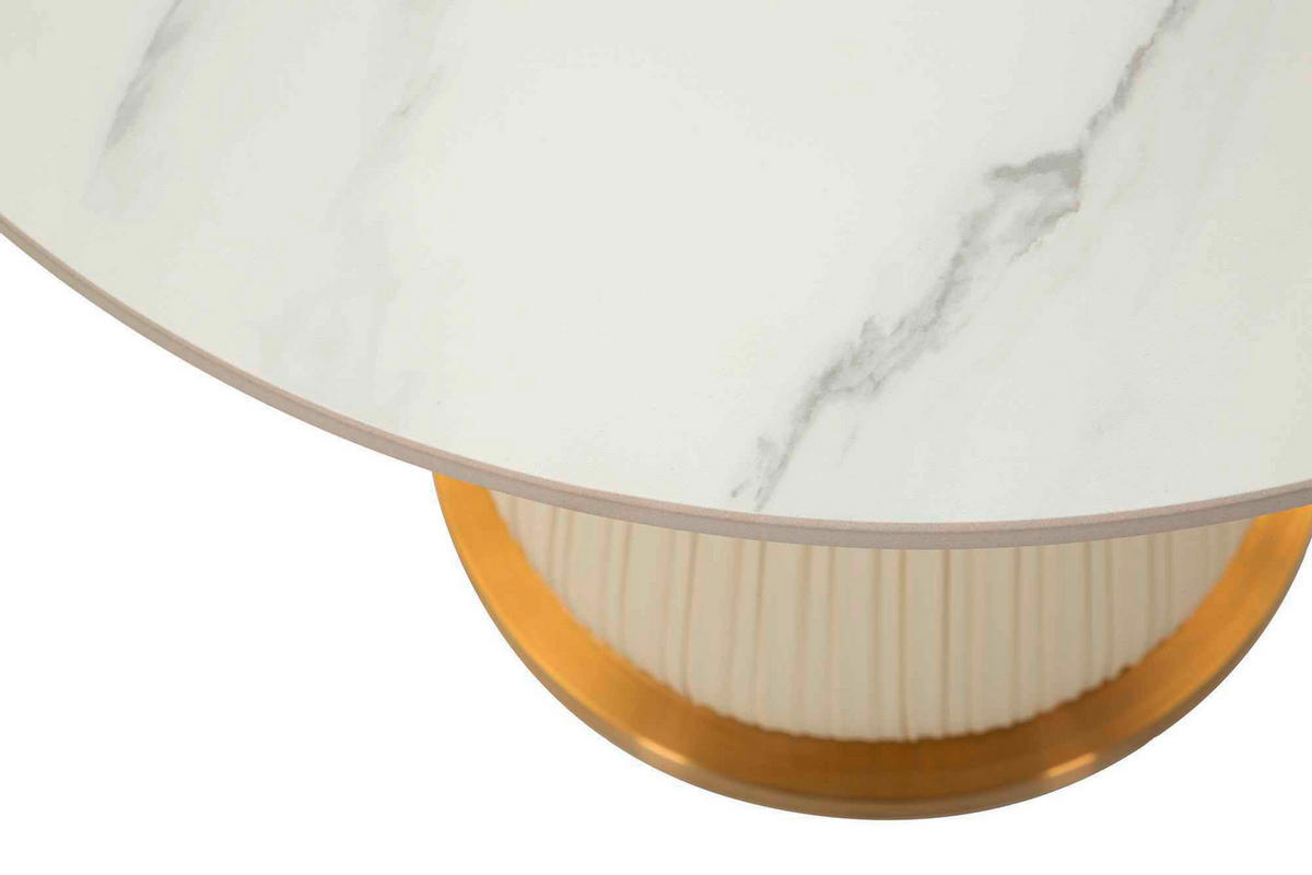 COUCHTISCH Creme, Weiß, Goldfarben  - Goldfarben/Creme, Basics, Keramik/Kunststoff (50/60/60cm)