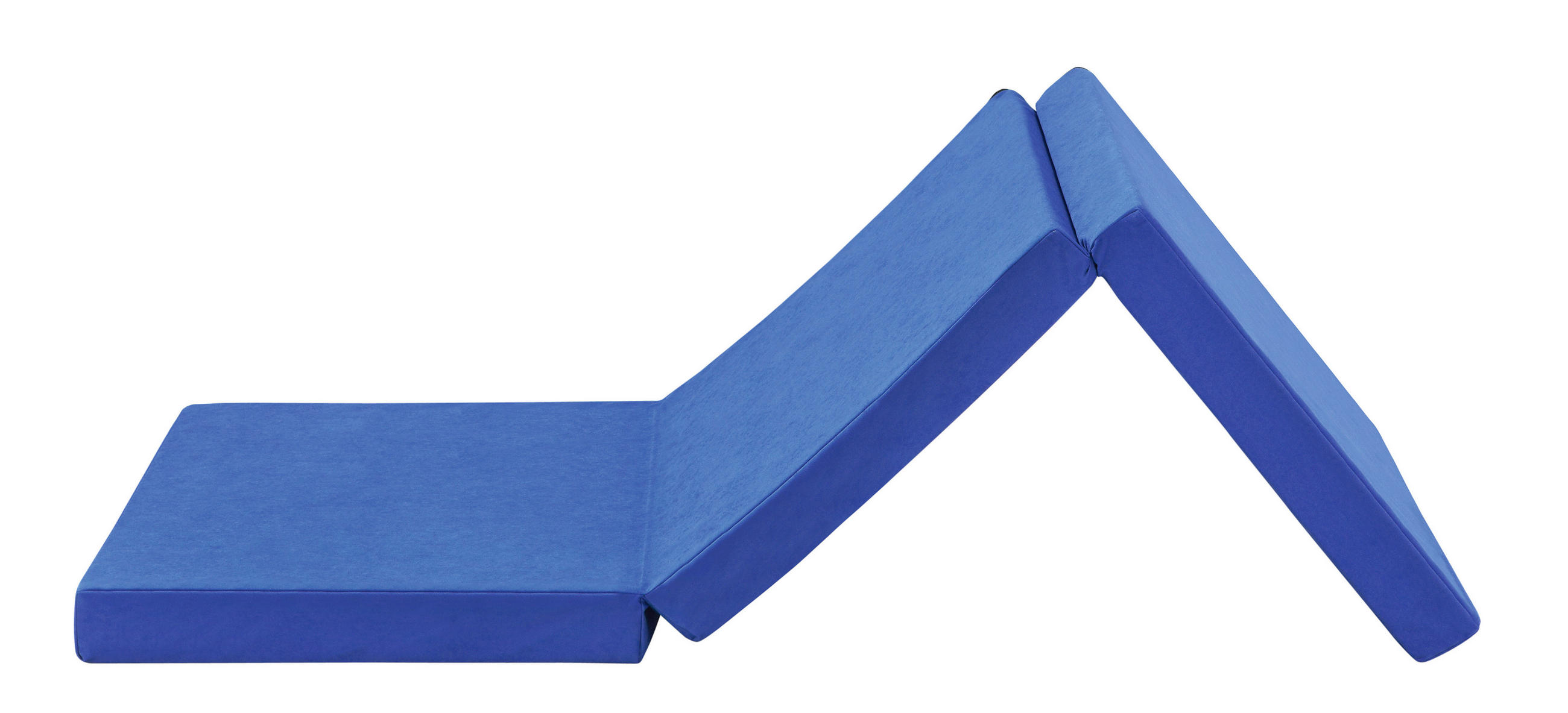 SKLADACÍ MATRAC, 65/186 cm - modrá, Basics, textil (65/186cm)