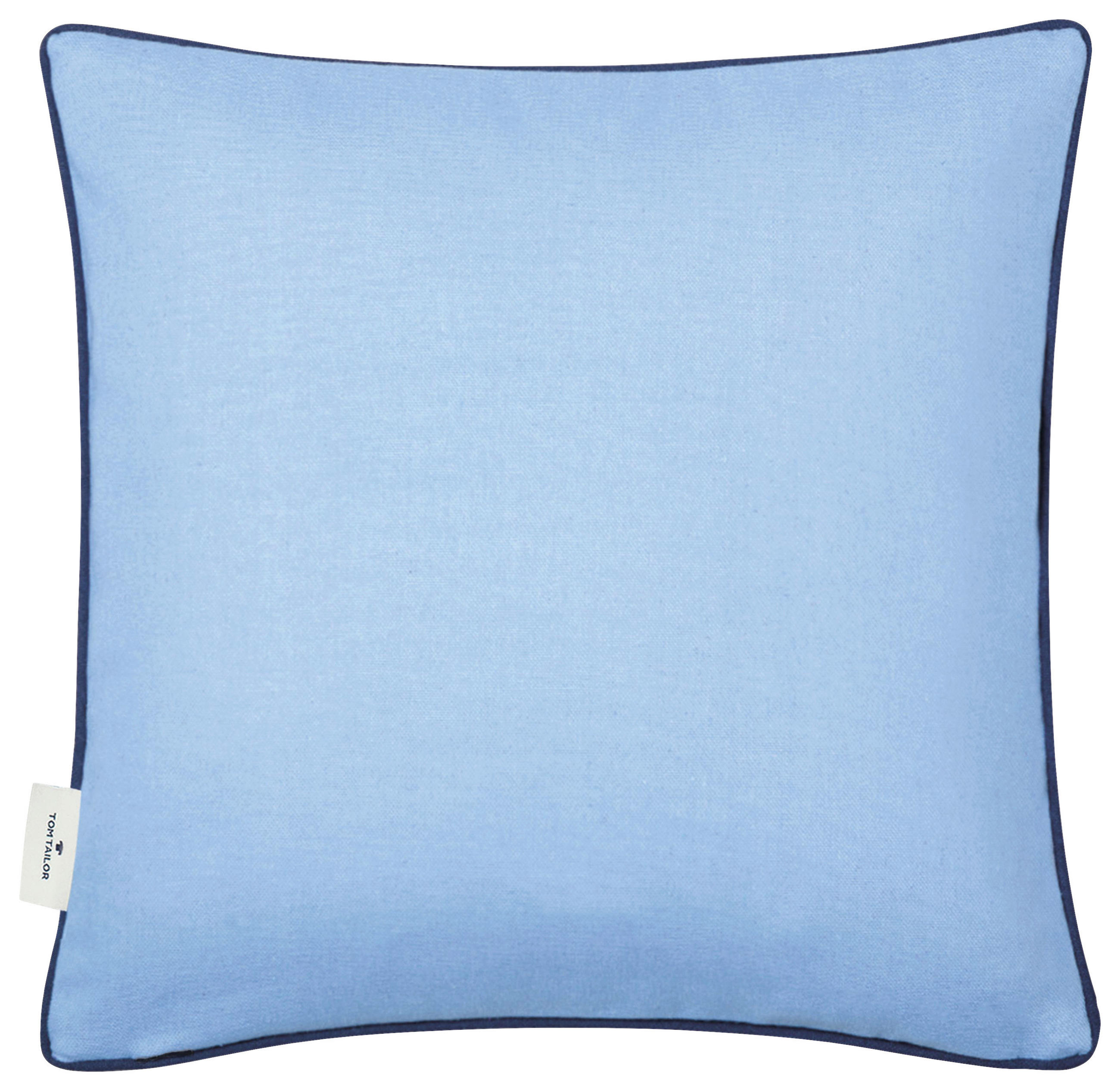 KUDDFODRAL Dove Signature 40/40 cm  - ljusblå/blå, Klassisk, textil (40/40cm) - Tom Tailor