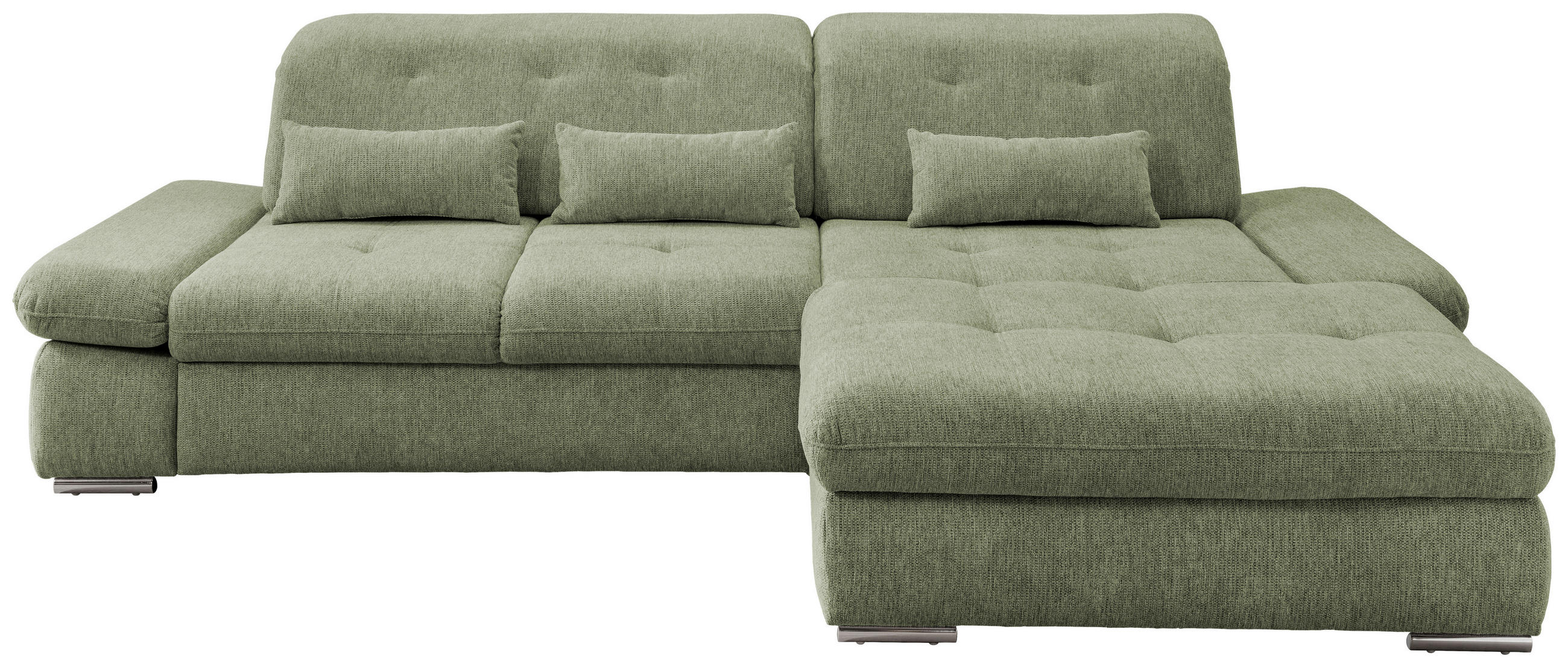 Freisteller von Livetastic ECKSOFA Grün Chenille.