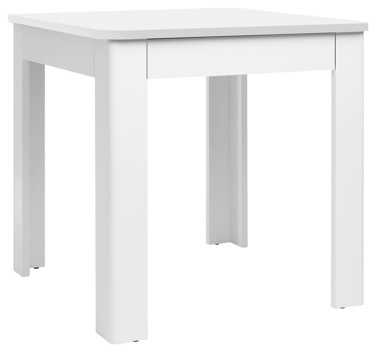 Küchentisch in Holzwerkstoff 80/80/77 cm   - Weiss, Modern, Holzwerkstoff (80/80/77cm) - MID.YOU