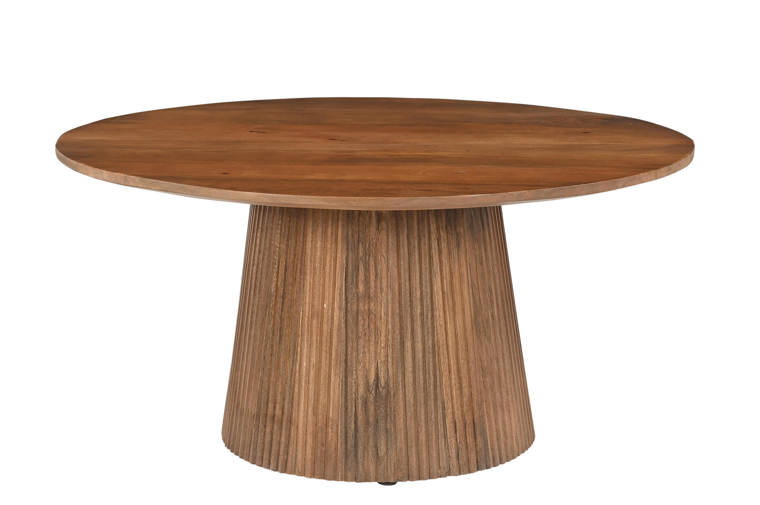 COUCHTISCH Mangoholz massiv 80/80/38 cm rund Naturfarben  - Naturfarben, Design, Holz (80/80/38cm) - MID.YOU