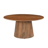 COUCHTISCH Mangoholz massiv 80/80/38 cm rund Naturfarben  - Naturfarben, Design, Holz (80/80/38cm) - MID.YOU